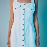 Denim Button Up Mini Dress