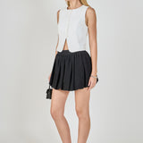 Tara Button Up Cotton Linen Vest