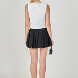 Tara Button Up Cotton Linen Vest