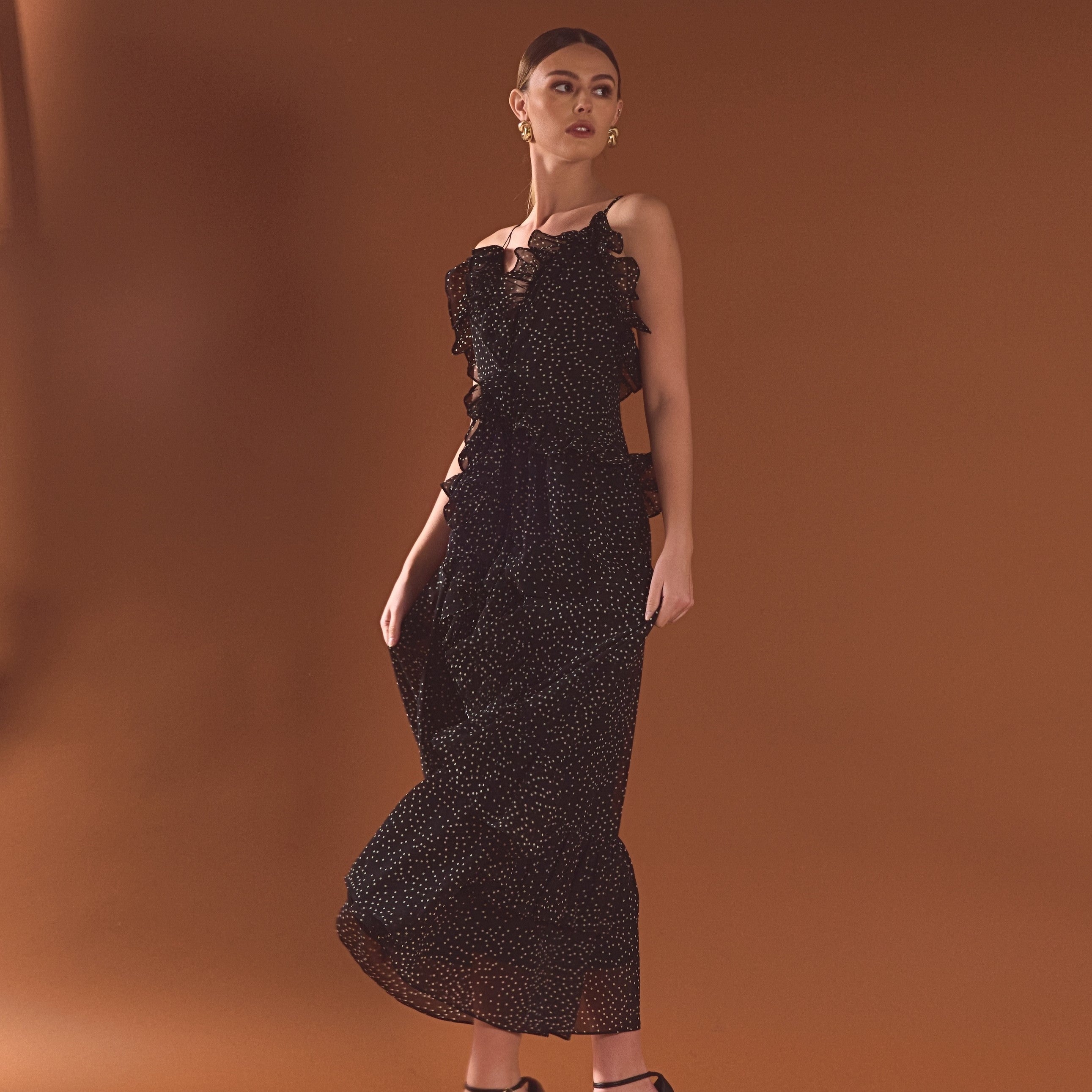 Polka Dot Ruffle Dress