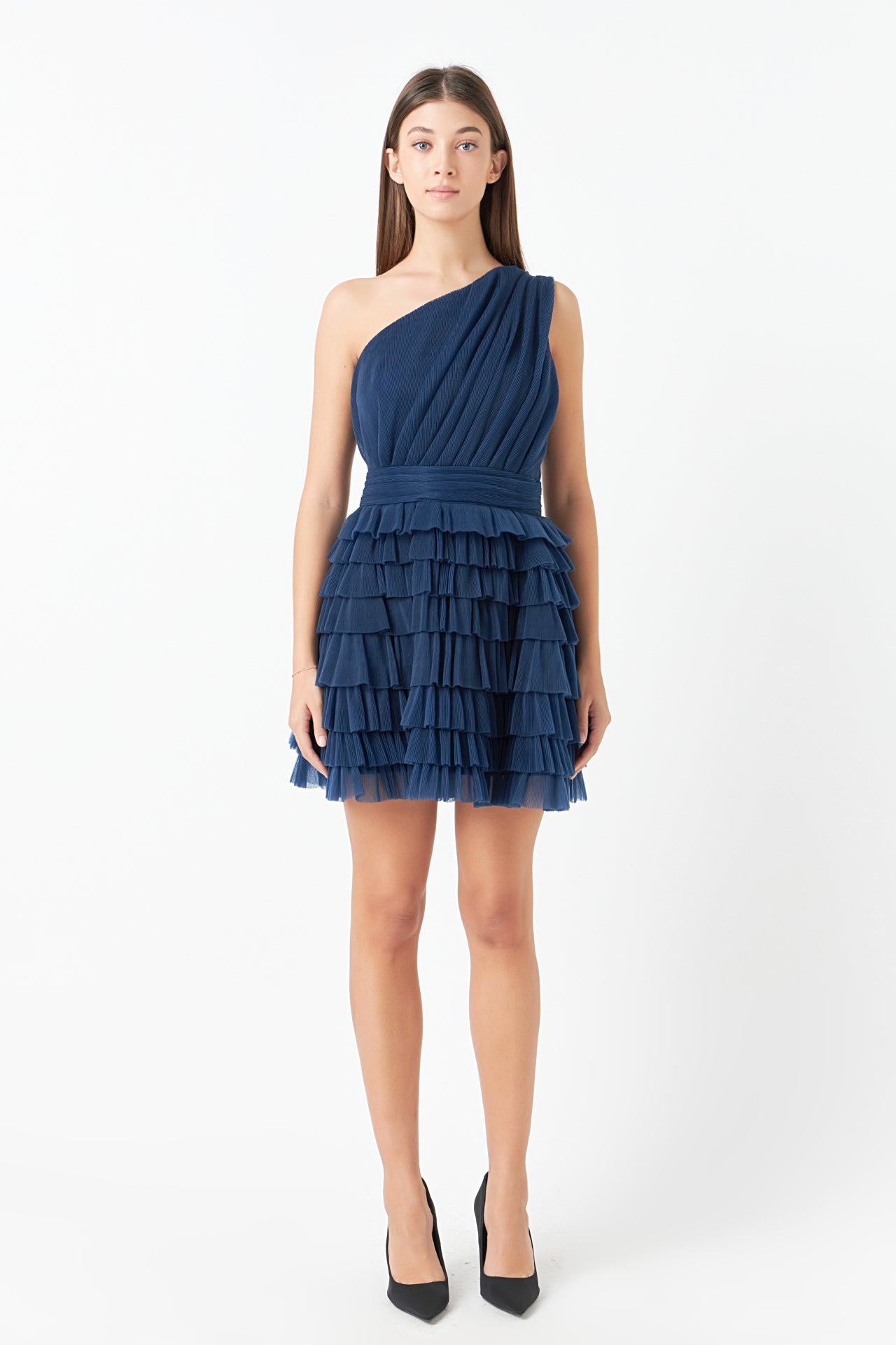 Tiered Tulle Mini Dress